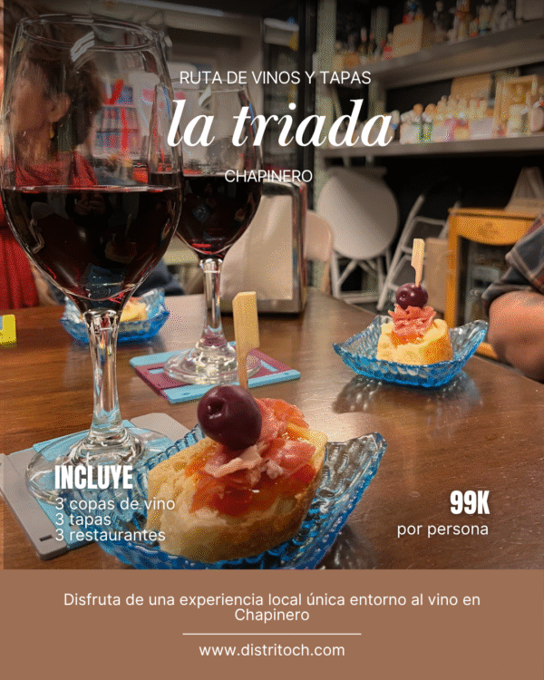 La Triada - Tour y cata de Vinos y Tapas en Chapinero
